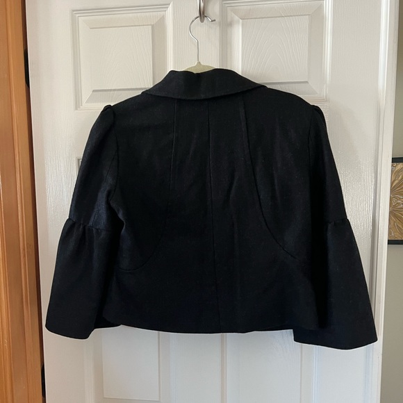 Willi Smith Black Wool Cropped Bell Sleeve Jacket NWT - Picture 5 of 14